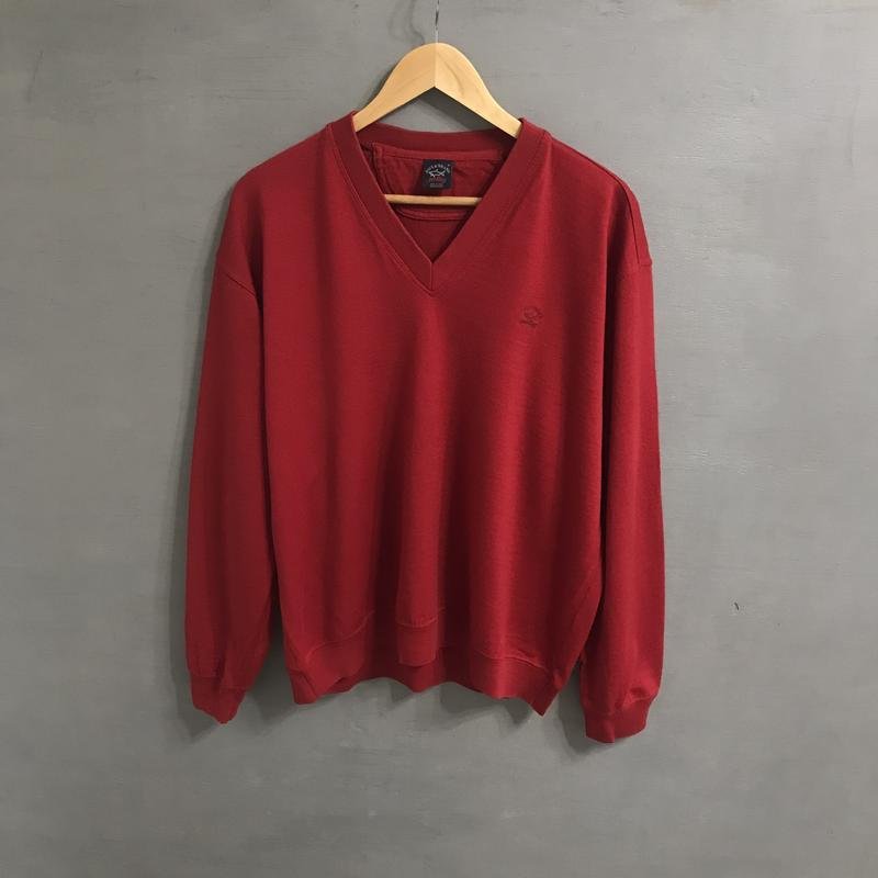 Мужской Paul & Shark Свитер Красный Шерсть 46 /