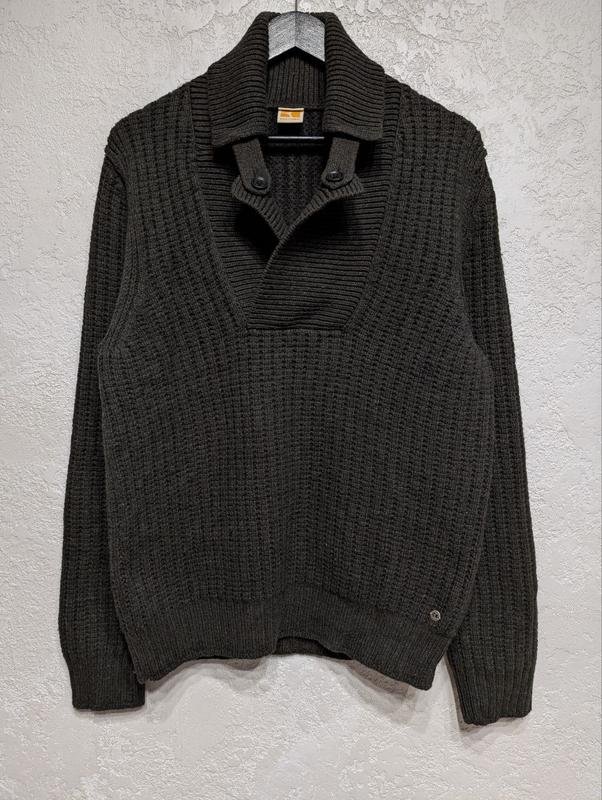 Мужской BOSS Orange Свитер Коричневый Хлопок 36 /