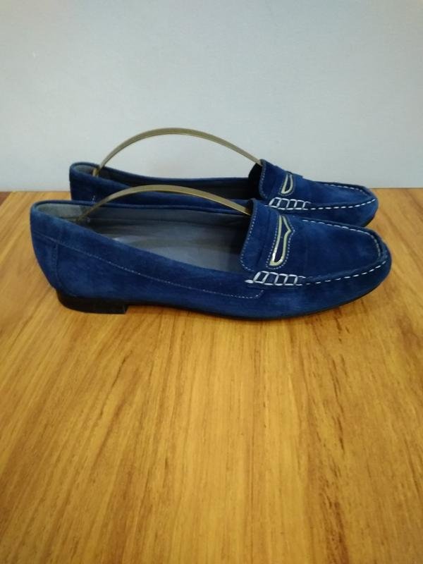 Damen Sioux Slipper Marineblau Wildleder 37