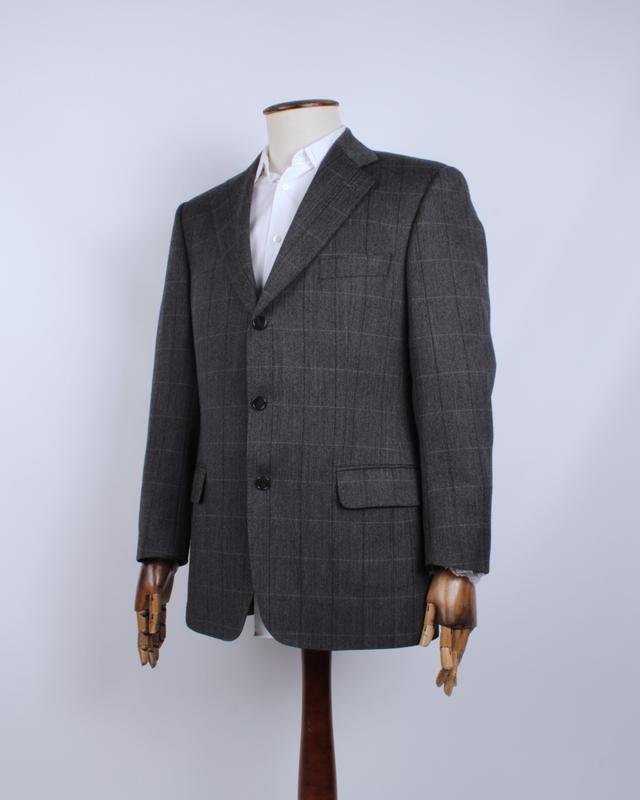 Men Burberry Blazer Grey Cashmere 40 /L / 48