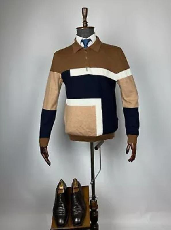 Мужской Reiss Свитер Разноцветный Хлопок 36 / S /