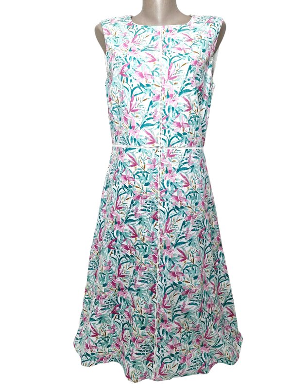 Damen Laura Ashley Kleid Mehrfarbig Viskose 38
