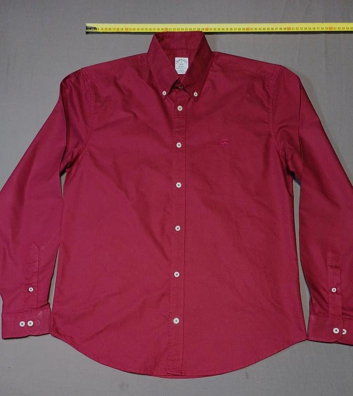 Men Brooks Brothers Shirt Burgundy Cotton 40 /L /
