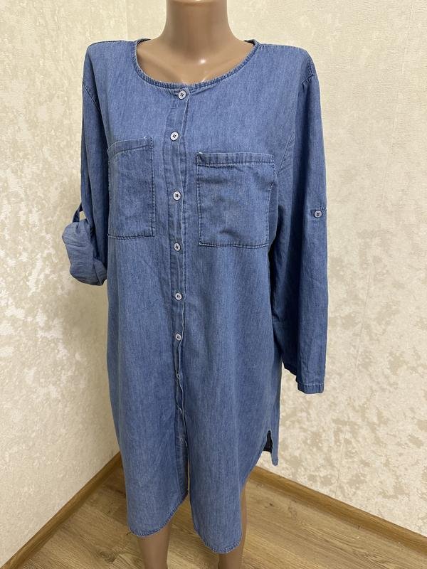 Женское Carina Ricci Платье Тёмно-синий Коттон 42