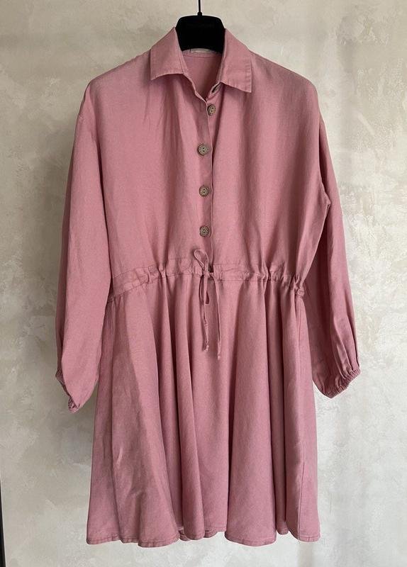 Women AMI Dress Pink Linen 38