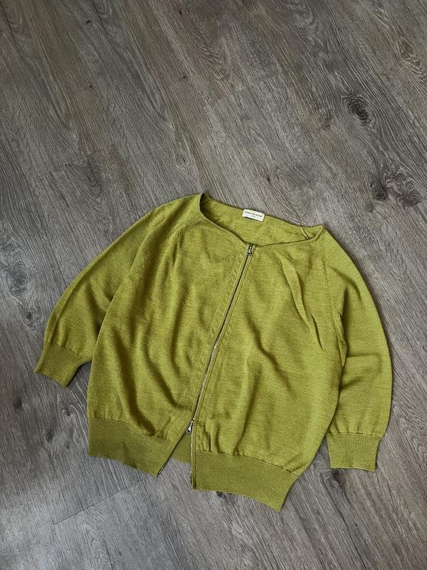 Женский Dries Van Noten Свитер Зелёный Нейлон 36 /