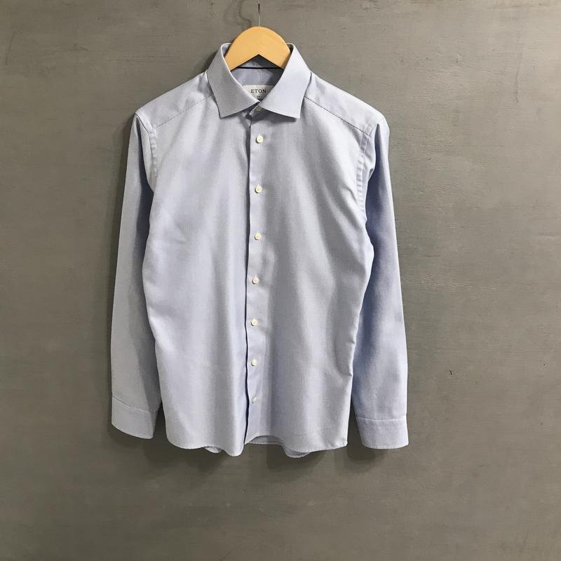 Мужской Eton Рубашка Голубая Хлопок 36 / S / 44