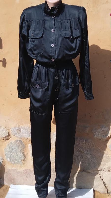 Женский American Vintage Комбинезон Чёрный Шелк 36