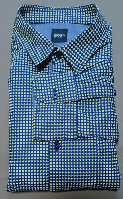 Men Hugo Boss Shirt Black Cotton 38 / M / 46