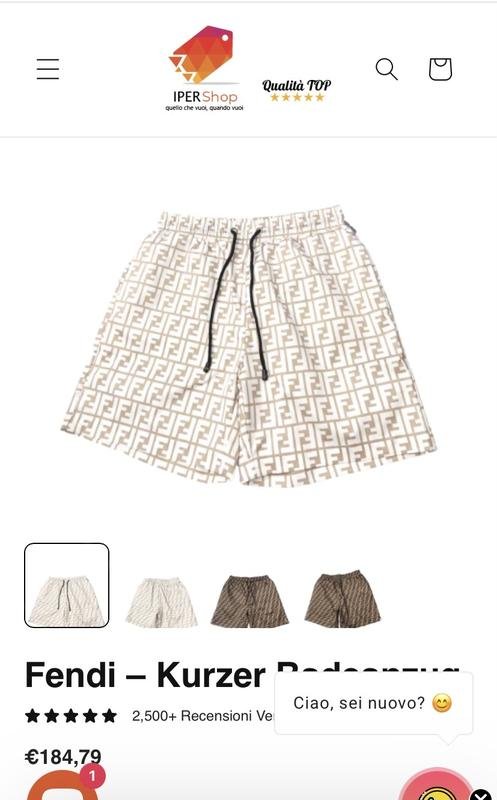 Homme Fendi Shorts Beige 28 / XS / 42