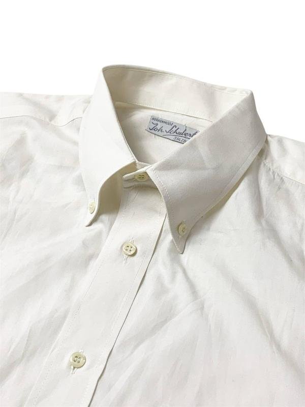 Men Vintage Shirt White Cotton 40 /L / 48