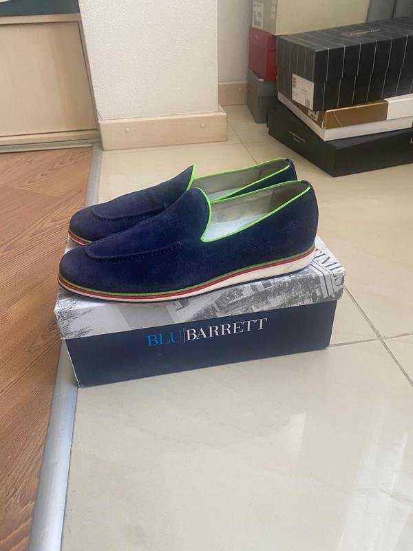 Herren Blu Barrett Schuhe Marineblau Wildleder 41