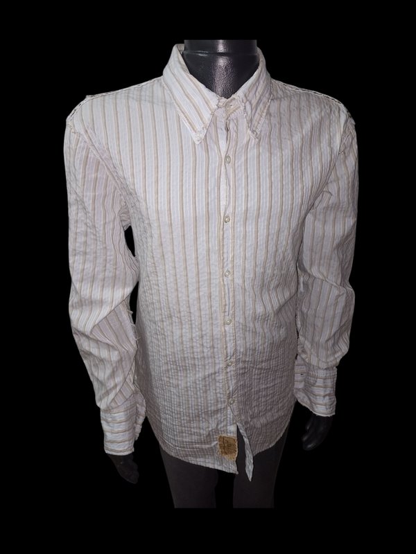 Мужской Hugo Boss Рубашка Бежевый Вискоза 42 / XL