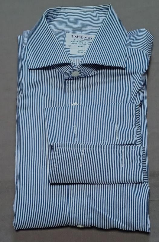 Men Tm Lewin Shirt White Cotton 40 /L / 48