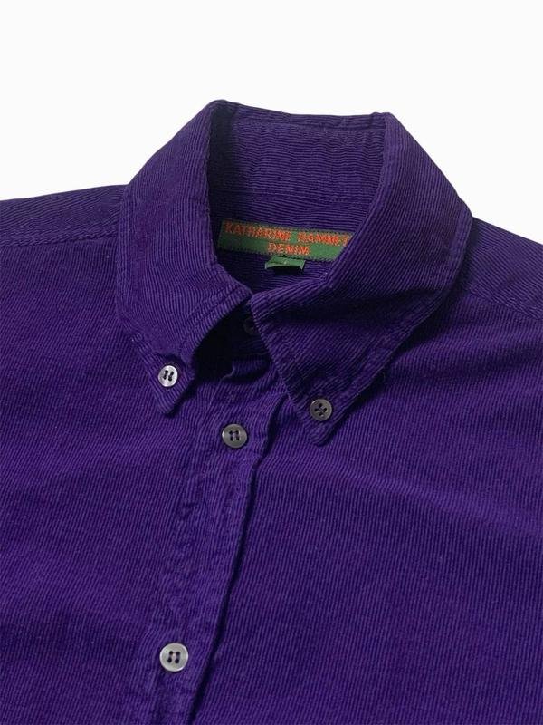 Men Katharine Hamnett Shirt Purple Velvet 40 /L /