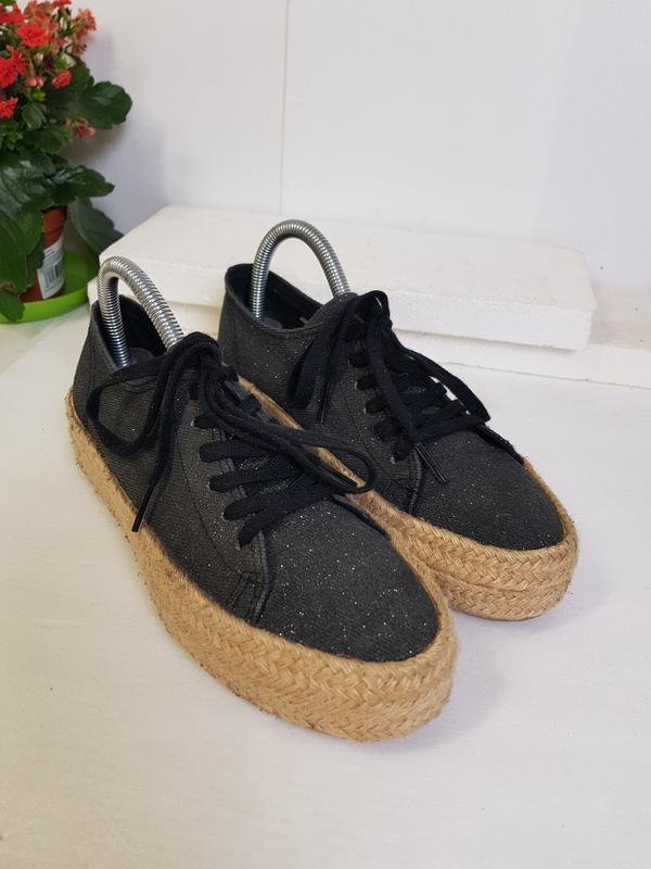 Women Cube Espadrilles Grey Textile 37.5