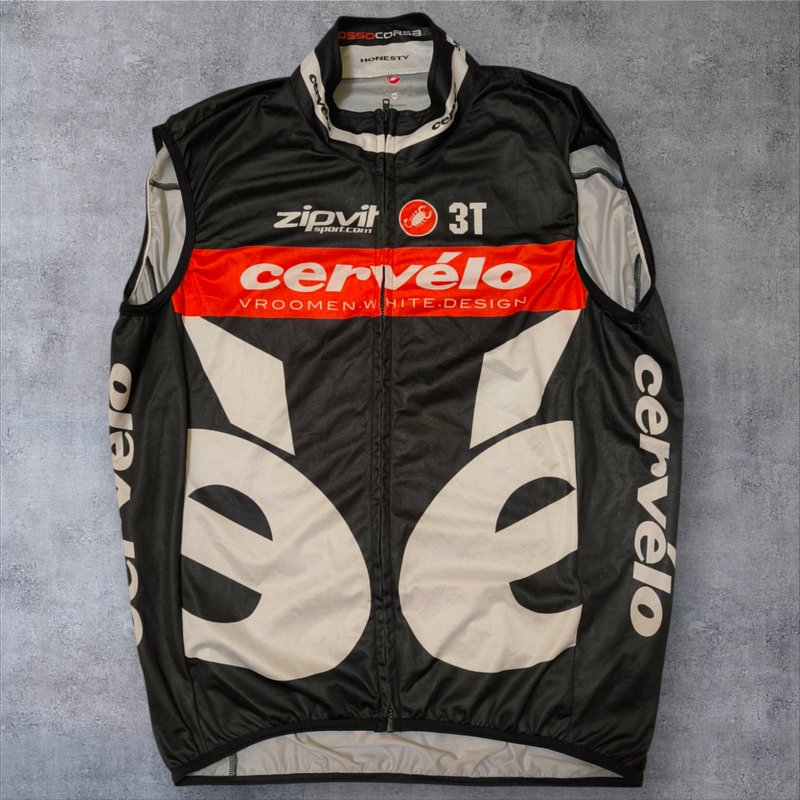 Мужская Castelli Жилетка Чёрный Полиэстер 40 /L /