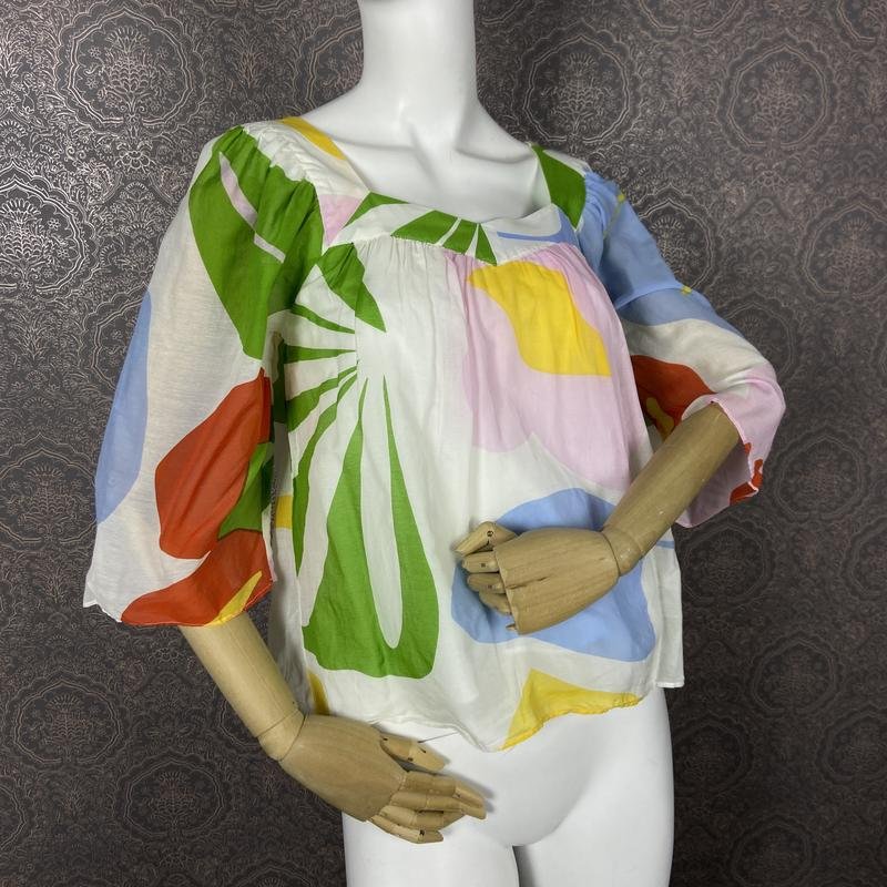 Women Marimekko Shirt White Cotton 36