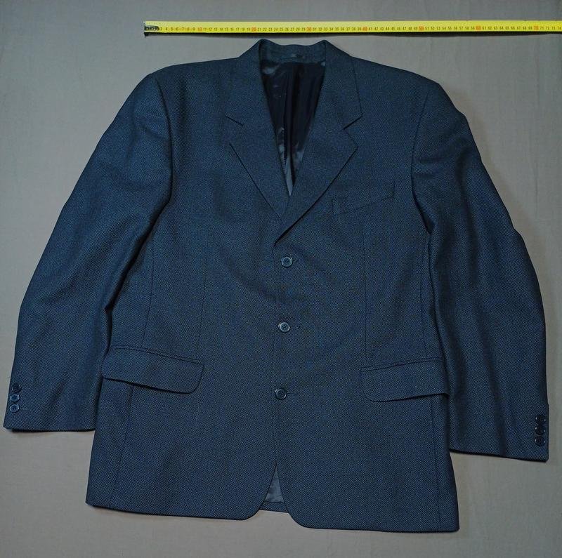 Мужской Next Пиджак Серый Шерсть 40 /L / 48