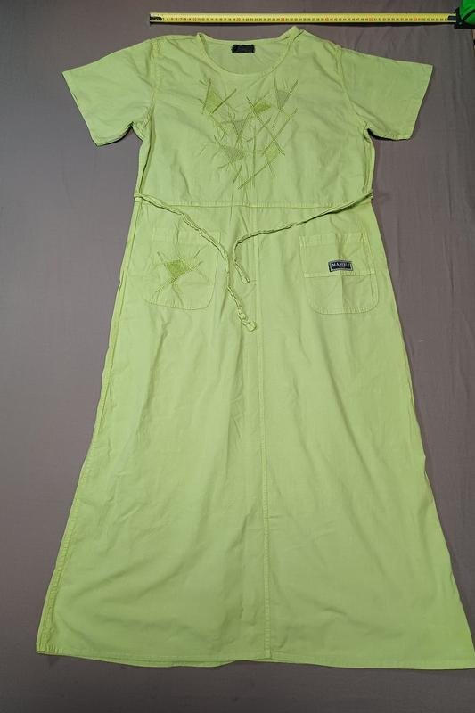 Женский Сарафан Зелёный Хлопок 44 / XXL / 52