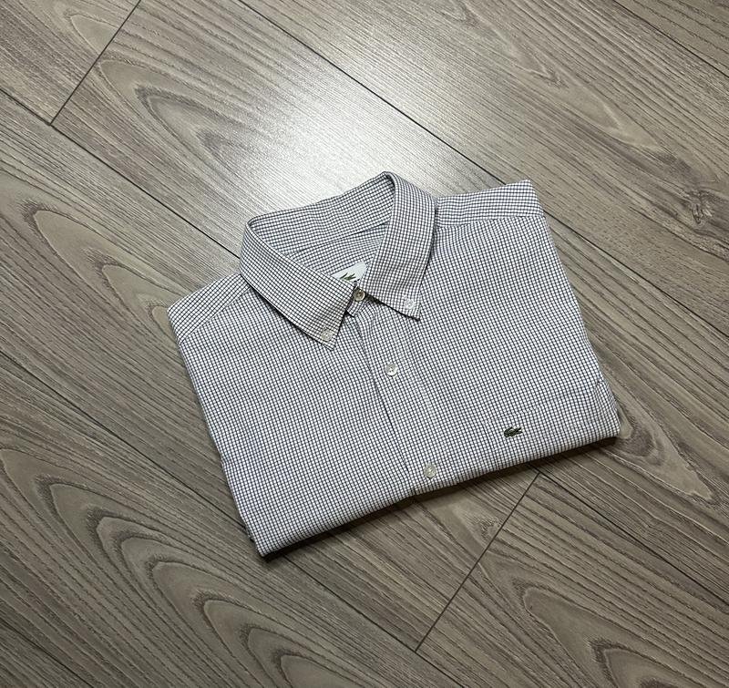 Herren Lacoste Hemd Weiß Baumwolle 40 /L / 48