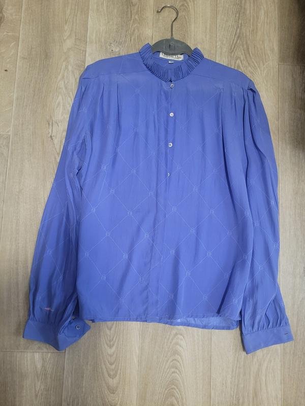 Donna Christian Dior Camicia Blu Seta 38 / M / 46
