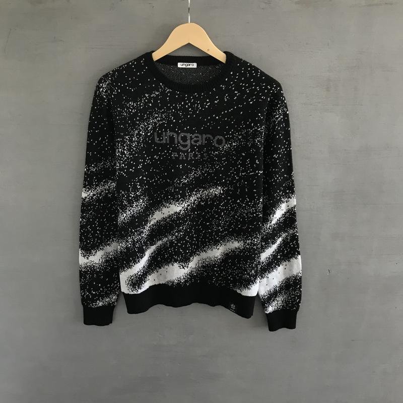 Men Emanuel Ungaro Sweater Grey Wool 38 / M / 46