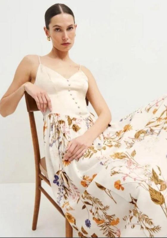 Femme Reformation Robe Beige Viscose 40 / L / 48