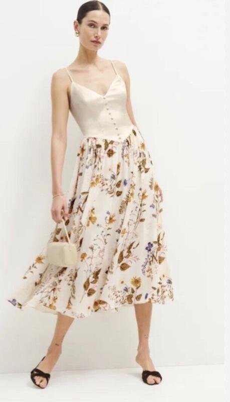 Femme Reformation Robe Beige Viscose 40 / L / 48