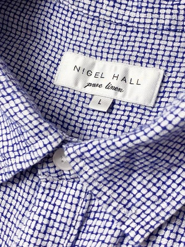 Men Nigel Hall Shirt White Linen 38 / M / 46