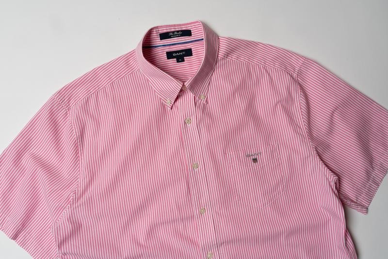 Мужской Gant Рубашка Розовая Хлопок 42 / XL / 50