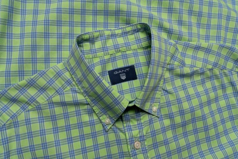 Мужской Gant Рубашка Зелёный Хлопок 38 / M / 46