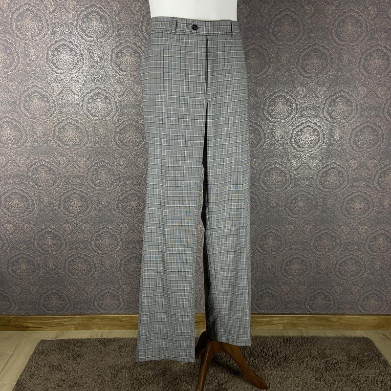 Men Oscar Jacobson Trousers Grey Polyester 38 / XL