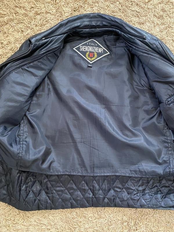 Мужской American Vintage Куртка Чёрный Кожа XXL