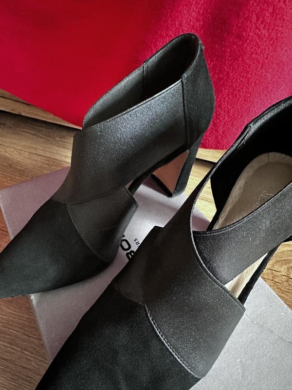 Women Heels Black Suede 38