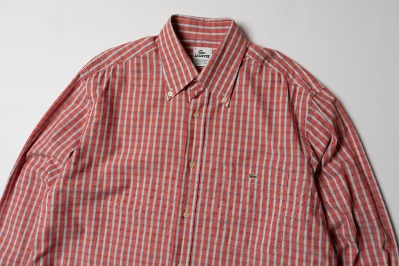 Herren Lacoste Hemd Rot Baumwolle 42 / XL / 50