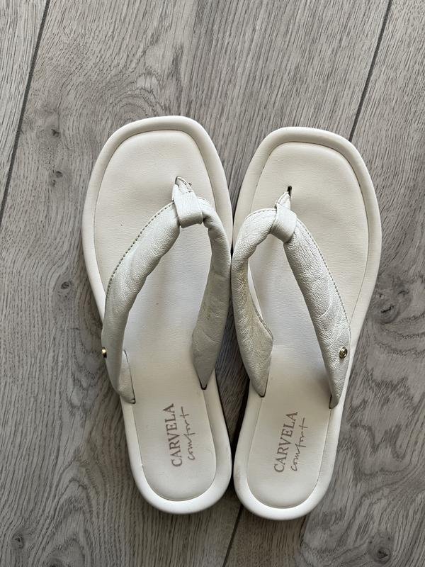Femme Carvela Sandales Blanches Cuir 36