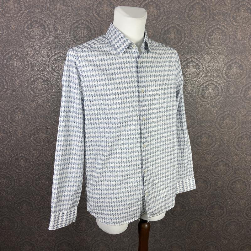 Men Ted Baker Shirt White Cotton 40 /L / 48