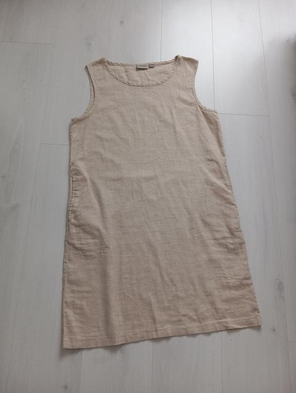 Женское Blumarine Платье Бежевый Лен 38 / M / 46