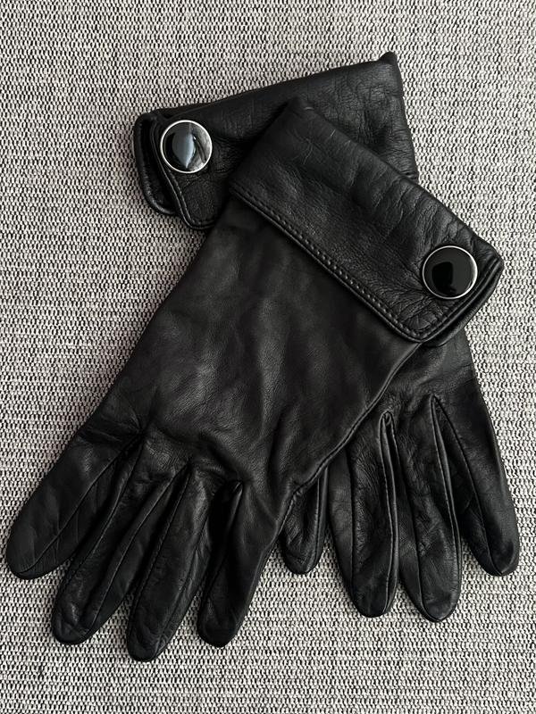 Donna Banana Republic Guanti Nero Pelle M