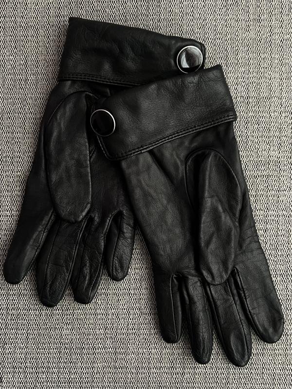 Donna Banana Republic Guanti Nero Pelle M