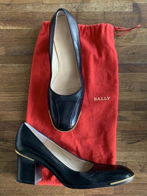 Damen Bally Absätze Schwarz Leder 36