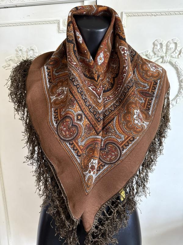 Damen American Vintage Schal Braun Acryl
