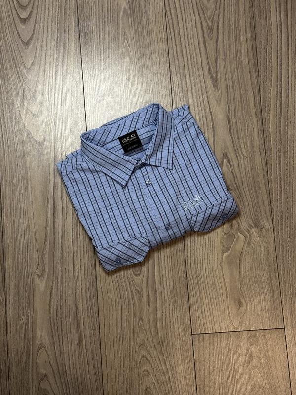 Мужской Jack Wolfskin Сорочка Голубая 42 / XL / 50