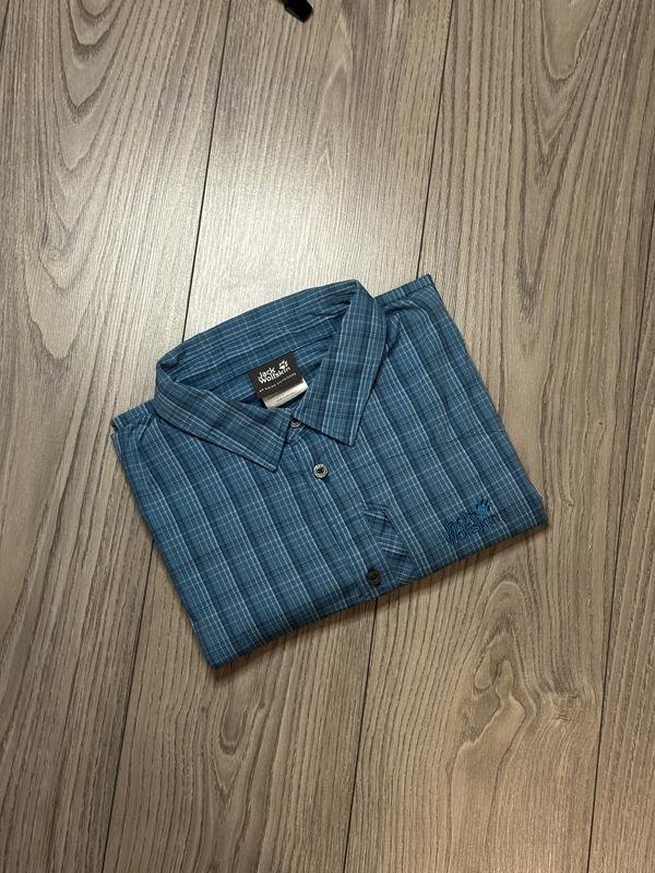 Мужской Jack Wolfskin Сорочка Бирюзовый 40 /L / 48
