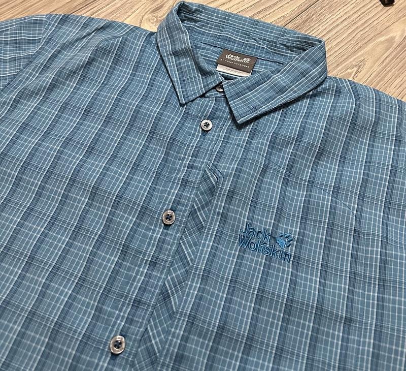 Herren Jack Wolfskin Hemd Türkis 40 /L / 48