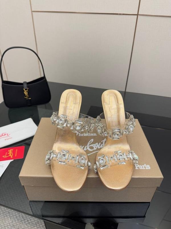 Women Christian Louboutin Mules White 35