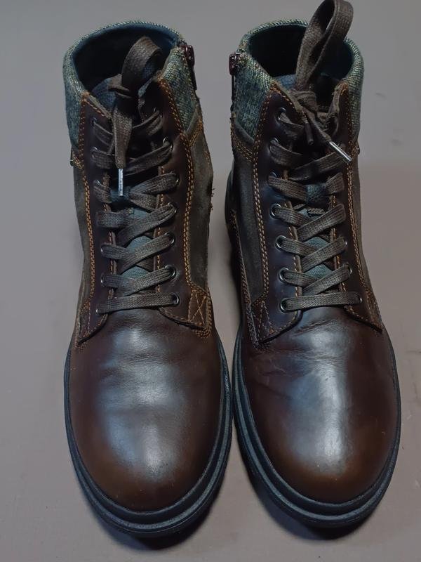 Men Geox Boots Black Leather 45