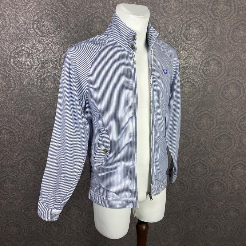 Мужской Fred Perry Куртка Голубой Хлопок 34 / XS /