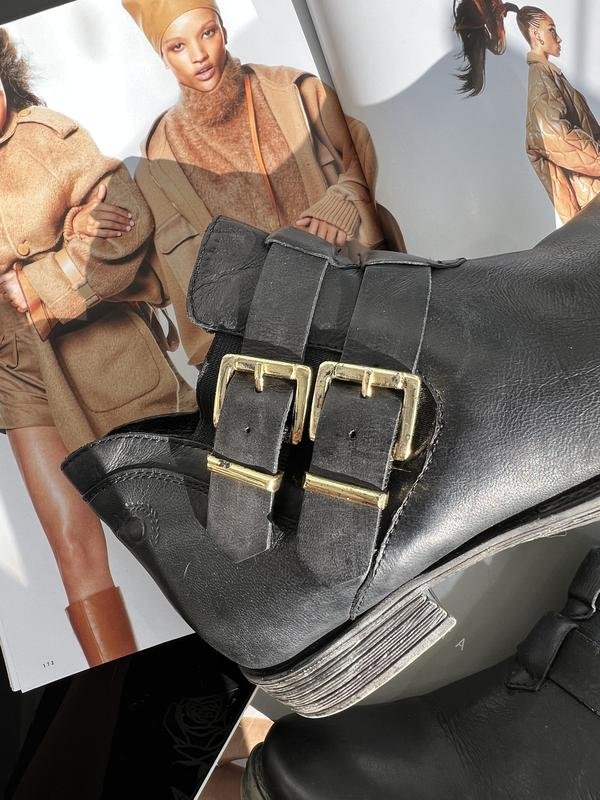 Женские Bugatti Ботинки Чёрные Кожа 37